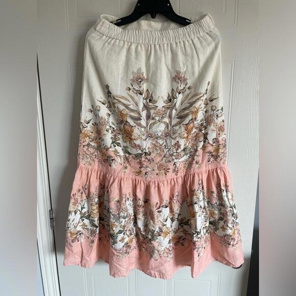 Coquette House of Harlow Skirt Painterly Floral Romantic - Picture 8 of 16